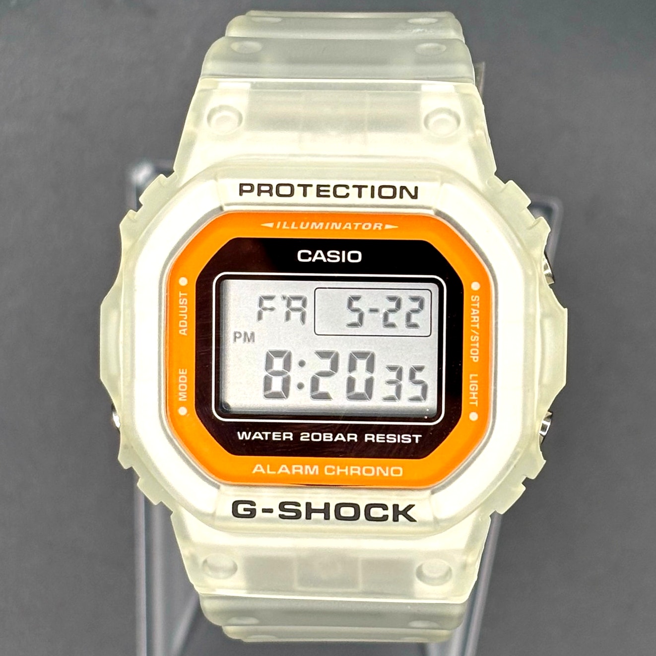 Casio GShock Dw5600ls7 Color Skeleton Series Digital Translucent Watch Nib